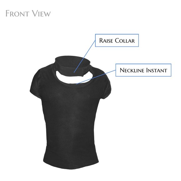 Raise Collar Short Sleeve - Picture 4 of 6